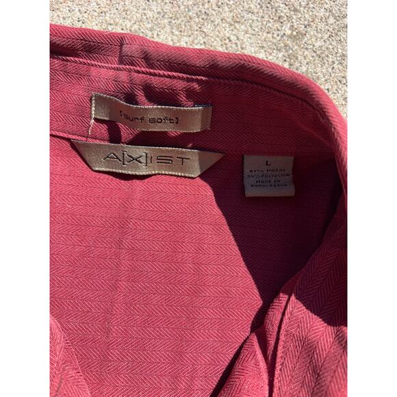 Vintage Axist Surf Shirt Men Sz Large Stripe Patterned Button Down Short Sleeve - Picture 3 of 4